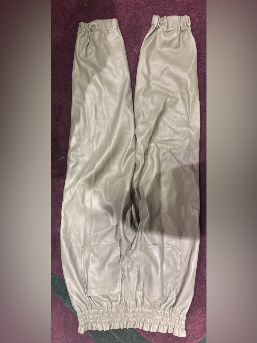 Forever 21 Olive Green Faux Leather Pants